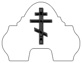 DARAY-L-519-BK-WT Black Orthodox Cross White